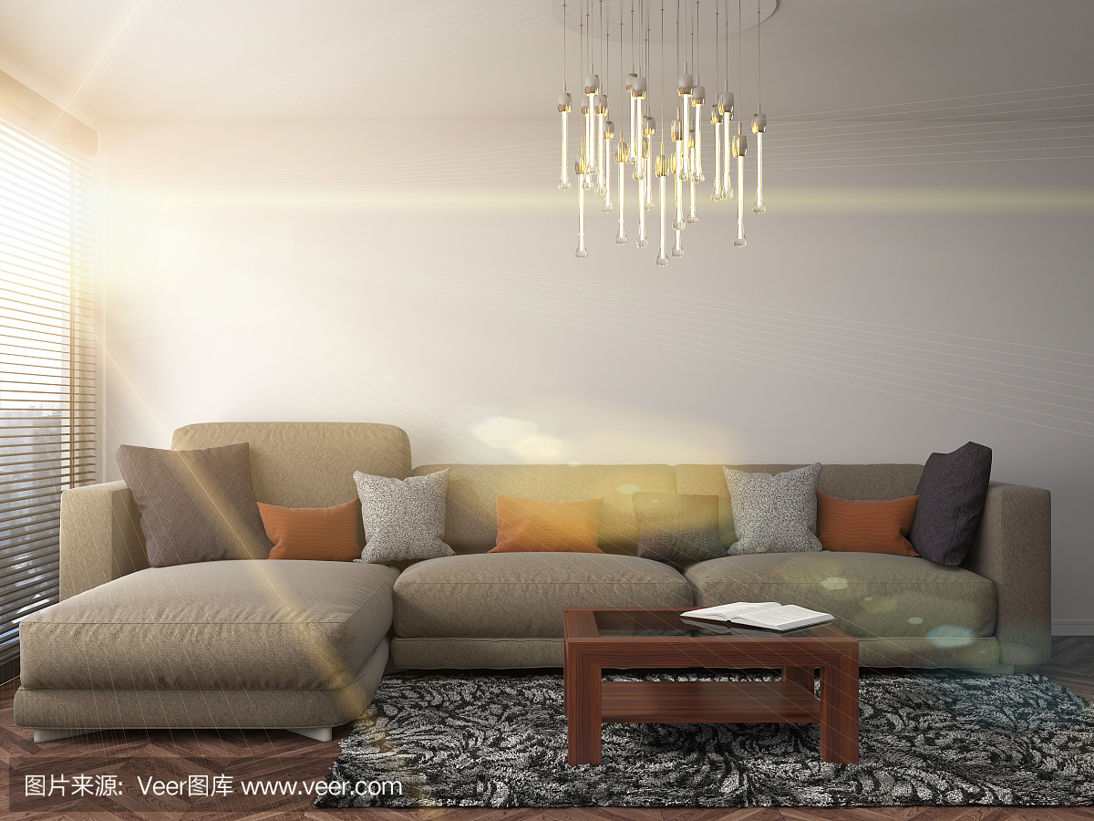 室內用沙發(fā)。三維演示