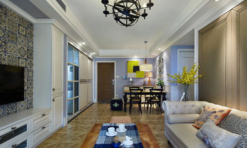 貴陽(yáng)華潤(rùn)國(guó)際社區(qū)裝修案例,小美式風(fēng)格裝修設(shè)計(jì)
