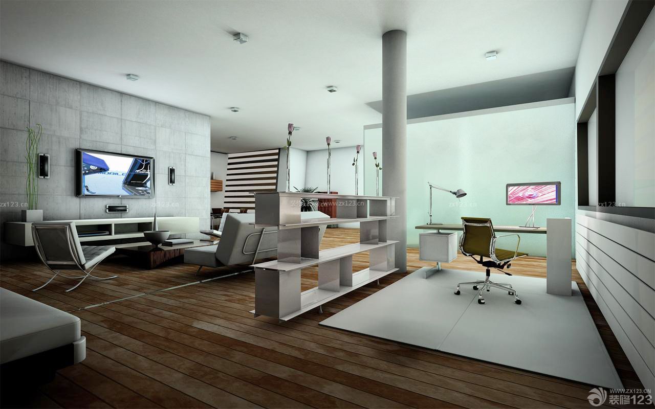 80后個(gè)性客廳兼書房設(shè)計(jì) 打造多功能生活美學(xué)空間